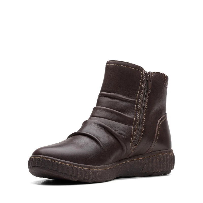 Clarks - Womens Carolineorchid Boot, Color Dark Brown, Size: 6 UK