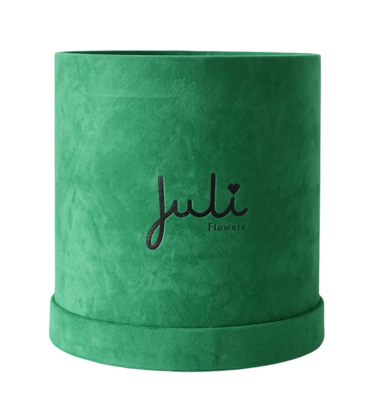 Juli FLOWERS Large green velvet box without roses