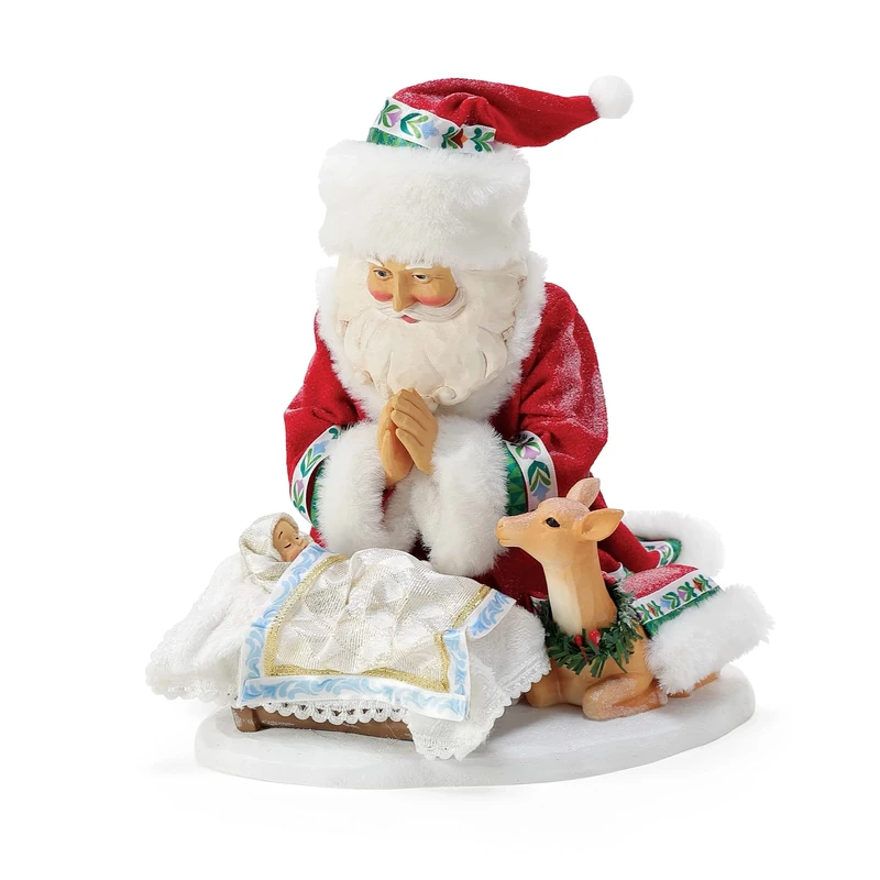 Department 56 Possible Dreams Jim Shore Santa Wrapped in Love Limited Edition Figurine, 9 Inch, Multicolor