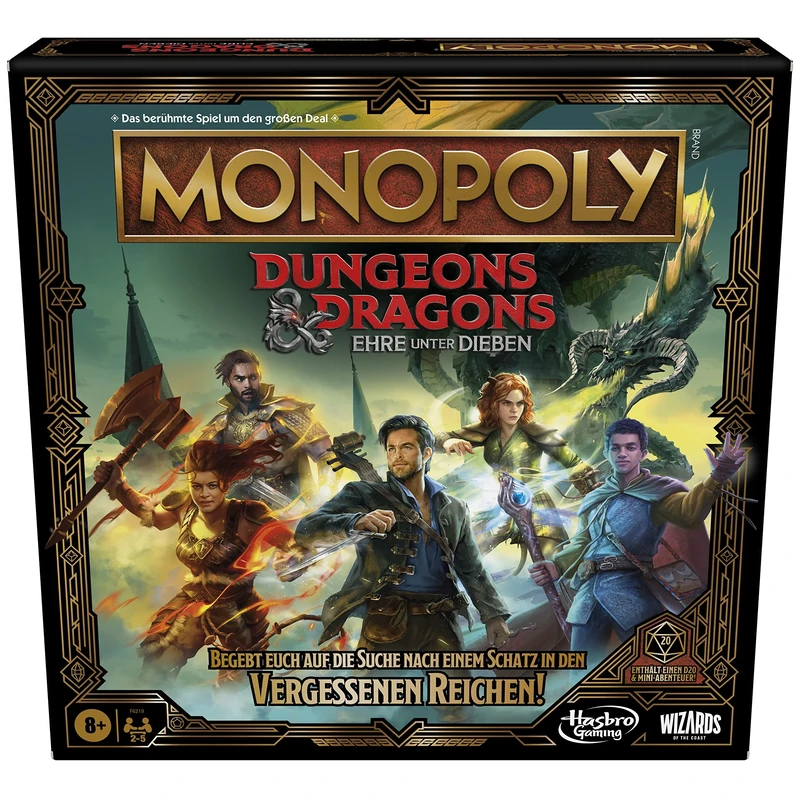 Monopoly Dungeons & Dragons: Honor Among Thieves Game Inspired by Movie Monopoly D&D Board Game for 2-5 Players