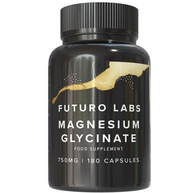 Magnesium Glycinate - 180 High Strength Capsules - 1500mg of Mag G Providing 300mg Elemental Magnesium Per Serving - Supplements Made in The UK - Futuro Labs