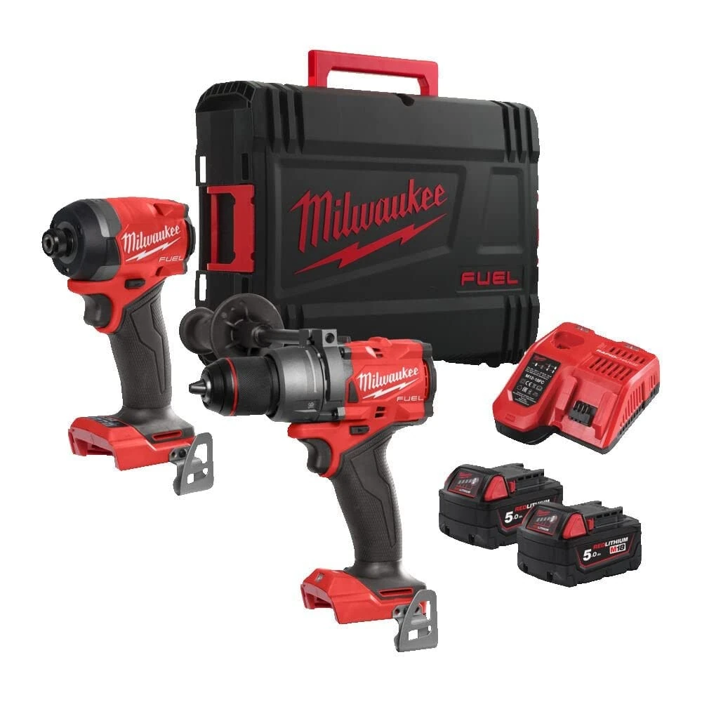Milwaukee M18FPP2A3-502X 18V 2x5Ah Combi Drill/Impact Driver Kit