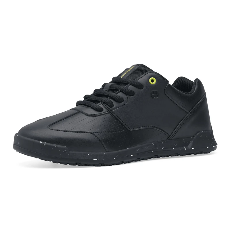 Shoes for Crews Men's Vegan Leather Slip-Resistant Work Sneakers – Comfortable, Water-Repellant, Non-Slip, Removable Insoles, Ideal for Restaurant Catering Kitchen, Chef-Footwear – Freestyle II