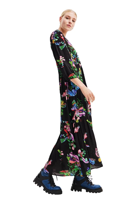 Desigual Poppy Dress by M. Christian Lacroix 23WWVW75 Black
