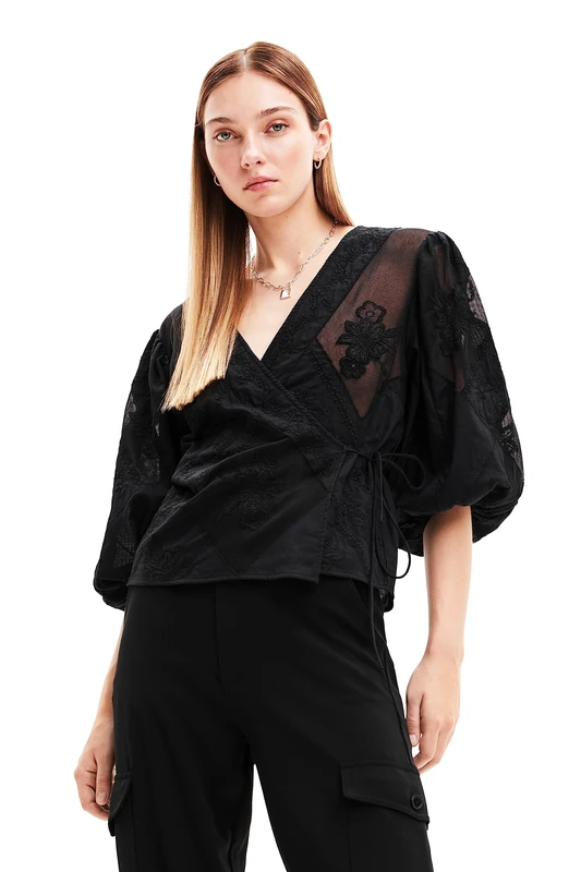 Desigual Women's Blus_Kassandra Blouse, Black, L