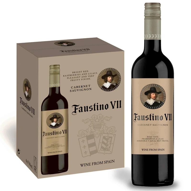 Faustino VII Cabernet Sauvignon Case 6x75cl, 14% ABV | Red Wine | Rioja, Spain |