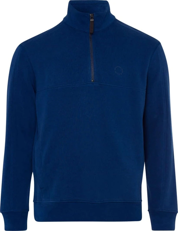 BRAX Men's Style Steve Cotton Liquid Interlock Sweat Troyer in Cleaner Look Sweatshirt, Infinity, XXXL