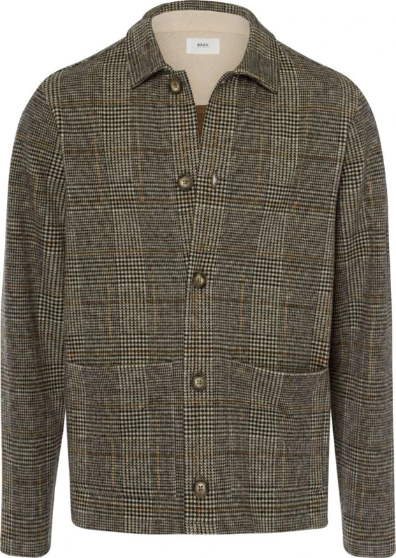 BRAX Style Santiago Sweatshirt - Overshirt in Trendy Look, Cold Brew, M