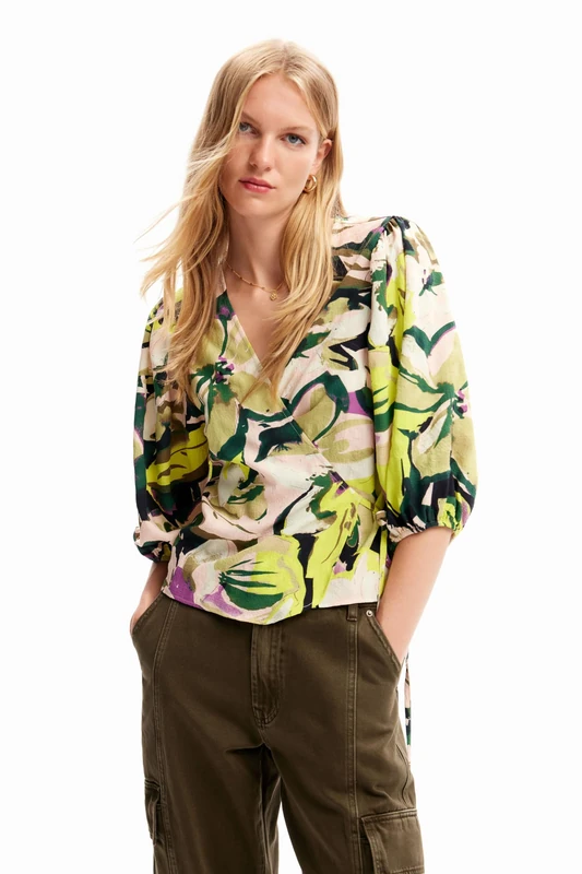 Desigual BLUS_Darrell 4004 Verde Fluor, L, Green, L