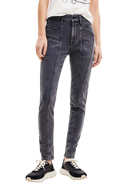 Desigual Women's Denim_New Jersey Casual Pants, Black, 8 - Image 1