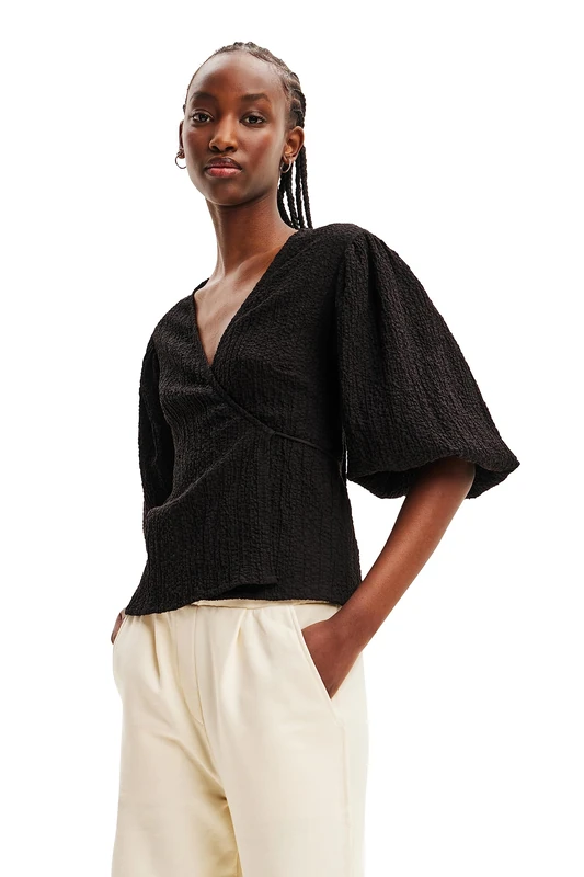 Desigual BLUS_LOIRA 2000 Black XS, Black, X-Small