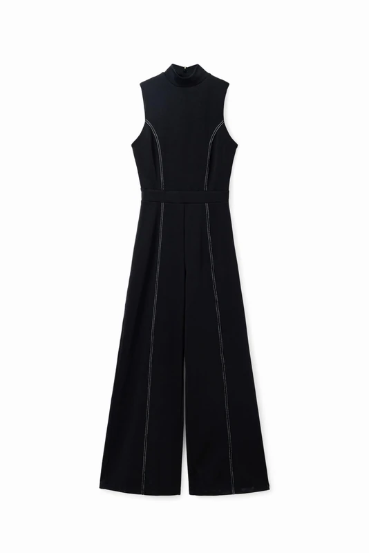 Desigual Women's Jumpsuit_stit Casual Trousers, Black, XL