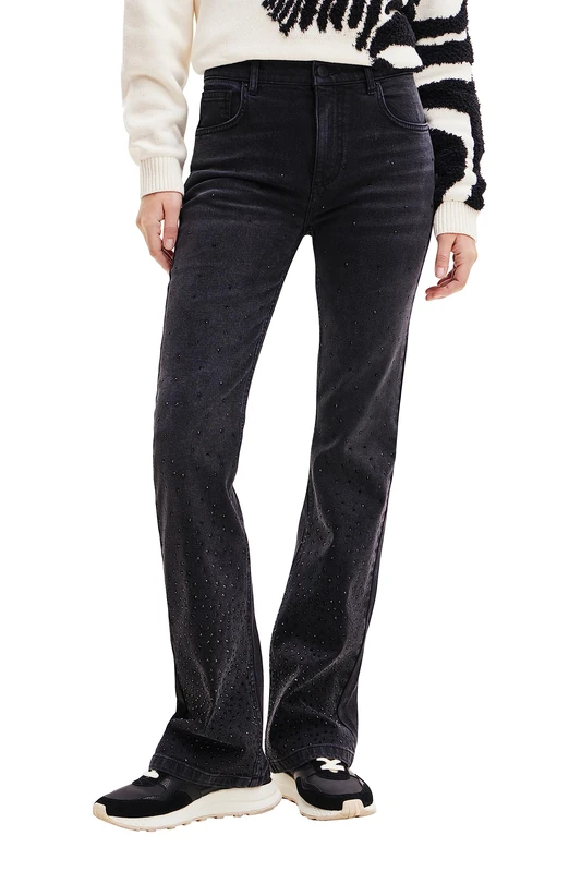 Desigual Women's Denim_rem Casual Pants, Black, 10