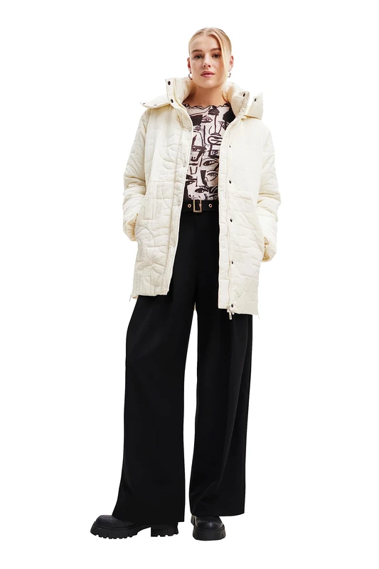 Desigual Padded Tulip Coat with Detachable Hood 23WWEW17