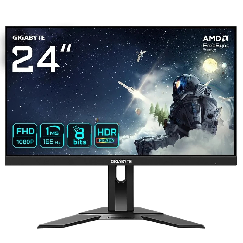 Gigabyte G24F 24" FHD Gaming Monitor - 165Hz, 1ms, HDR Ready, FreeSync
