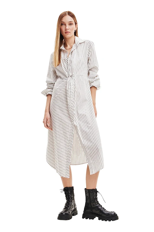 Desigual Women's Vest_amberes Dress, White, XL