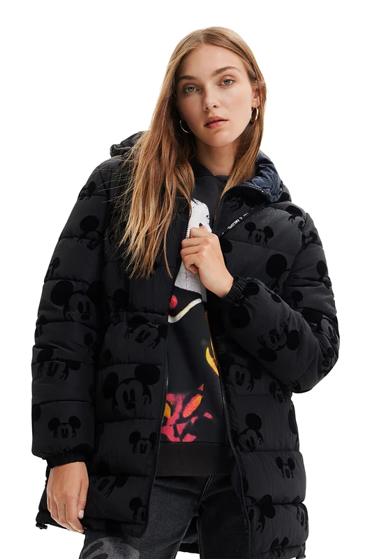 Desigual Padded Denmark Puff Sleeve Quilted Coat 23WWEW20