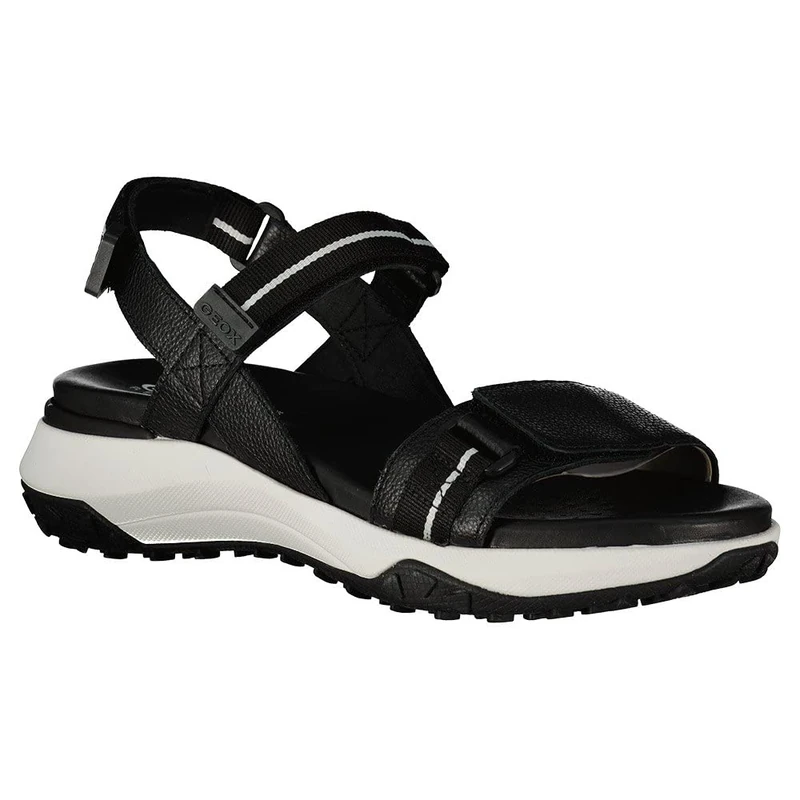 Geox Women's D Sorapis + Grip B Sports sandal, black, 4 UK