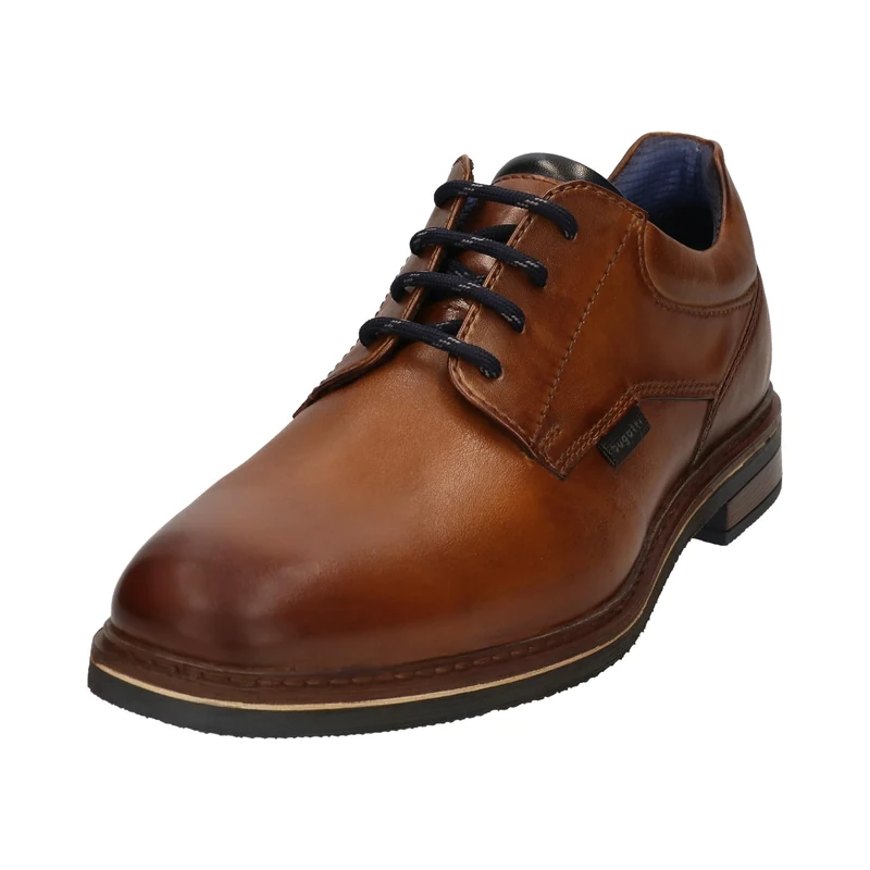 bugatti Men's Business Leather Shoes with Durable Impregnation and Extra Wide fit, Cognac3, 7.5 UK - Image 1