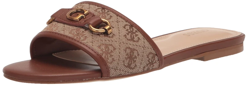 GUESS Women's Hammi Sandal, Brown Multi 210, 3.5 UK