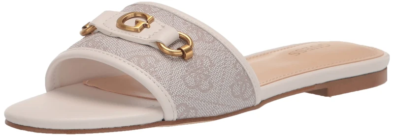 GUESS Women's Hammi Sandal, Dove 150, 6.5 UK