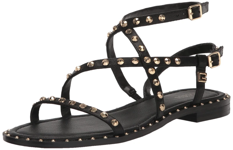GUESS Women's Yamara Sandal, Black 001, 6.5 UK