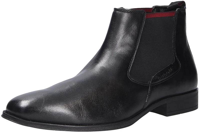 bugatti Men's Zavinio Chelsea Boots, Black, 42 EU, black, 8 UK