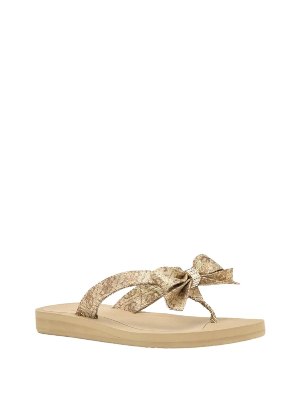 GUESS Women's Tuta Flip-Flop, Gold 710, 5.5 UK