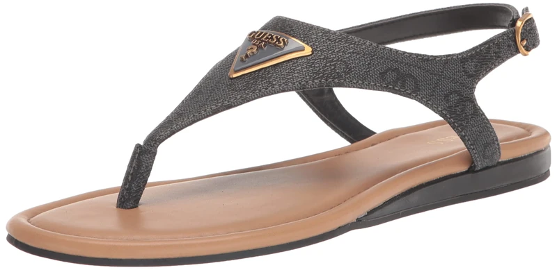 GUESS Women's Unali Sandal, Black 001, 6.5 UK