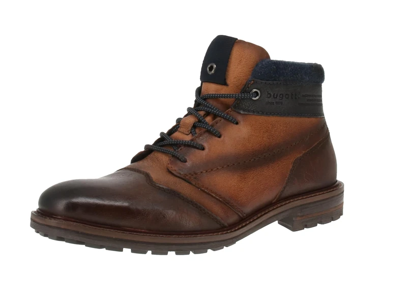 bugatti 331-ACC34-3232 - Men's Boots - 6163-D.Brown-Cognac, Dark brown cognac, 8 UK