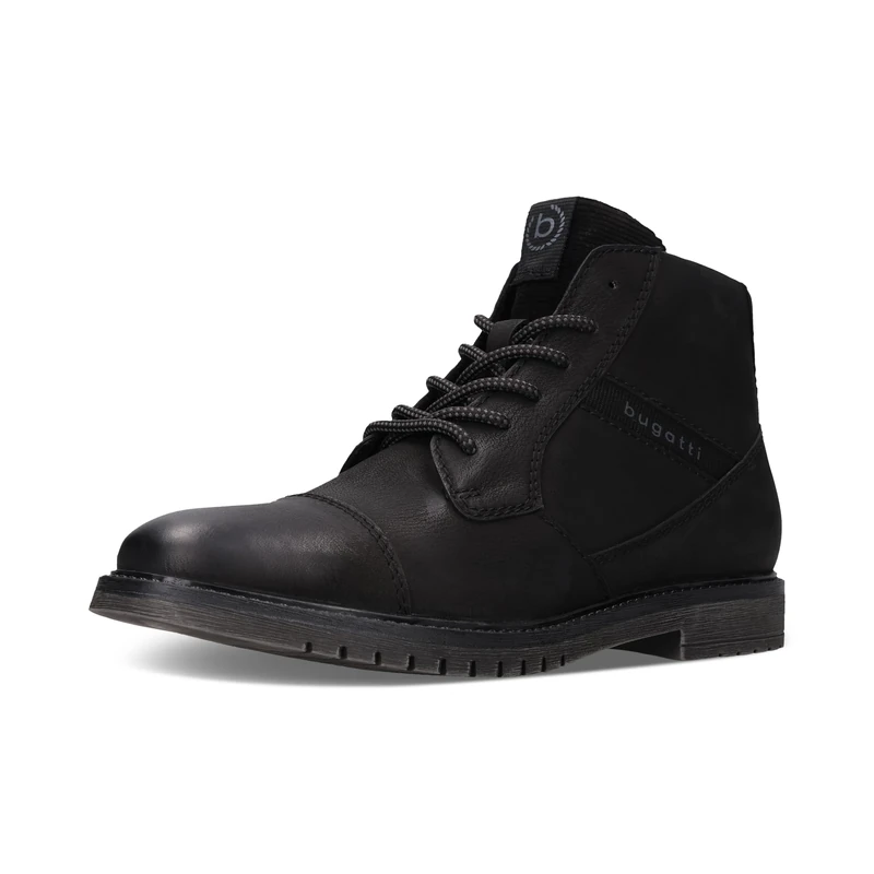 bugatti Men's Lace-Up Boots, Men's Boots Cold Lining, Black Dark, 10 UK