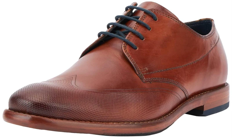bugatti Men's Mansaro Low lace-up Shoes, Cognac, 9 UK