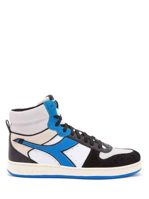 Diadora Unisex Magic Basket MID Twin Gymnastics Shoe, White/Royal/Black, 10 UK