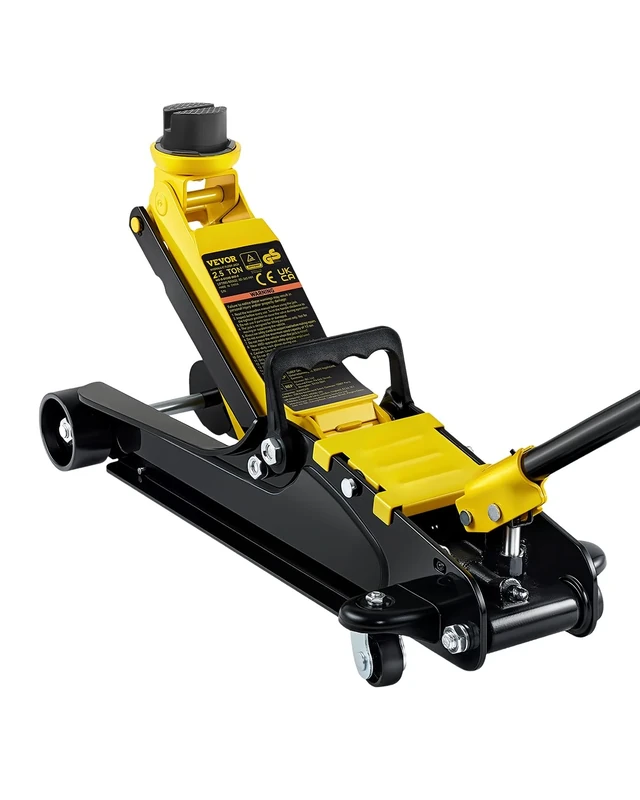 VEVOR Floor Jack, 2.5 Ton Low Profile, Heavy-duty Steel Racing Floor Jack With Single Piston Lift Pump, Lifting Range 85 mm-380 mm