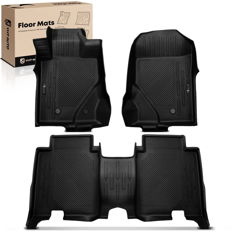 YHTAUTO Automotive Floor Mats Replacement for 2021-2023 Ford Bronco(4 Door) All Weather Car Mats Custom Fit TPE Liners Front & Back Seat, Waterproof Anti-Slip Odorless Car Mats