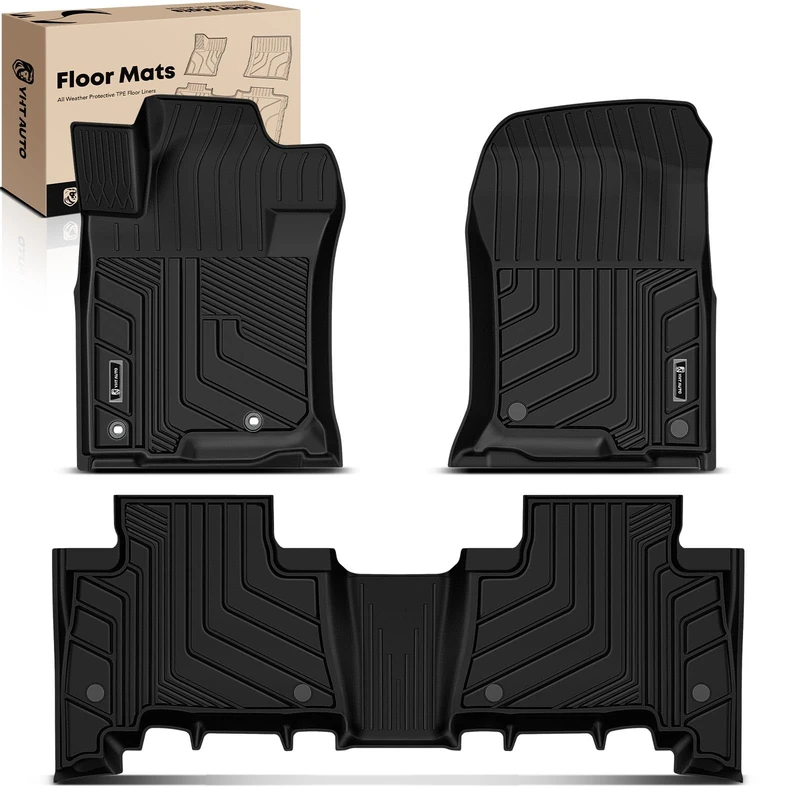 YHTAUTO Floor Mats Fit Lexus GX460 2010-2018, Toyota Land Cruiser Prado J150 2010-2020, TPE All Weather Car Mats Waterproof Anti-Slip Odorless Floor Liner, Front & 2nd Row Liner Set of 3