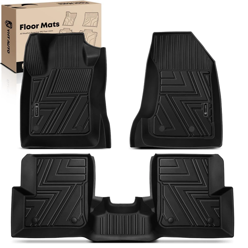 YHTAUTO Automotive Floor Mats Replacement for 2015-2023 Jeep Renegade All Weather Car Mats Custom Fit TPE Liners Front & Back Seat, Waterproof Anti-Slip Odorless Car Mats