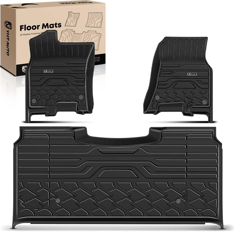 YHTAUTO Automotive Floor Mats Replacement for 2019-2023 Ram 1500 New Body Crew Cab(with Under Seat Storage Box) All Weather Car Mats Custom Fit TPE Liners Front & Back Seat