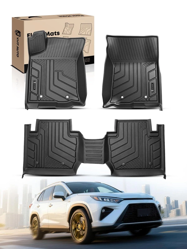 YHTAUTO Automotive Floor Mats Replacement for 2016-2020 Toyota Tacoma Access Cab All Weather Car Mats Custom Fit TPE Liners Front & Back Seat, Waterproof Anti-Slip Odorless Car Mats