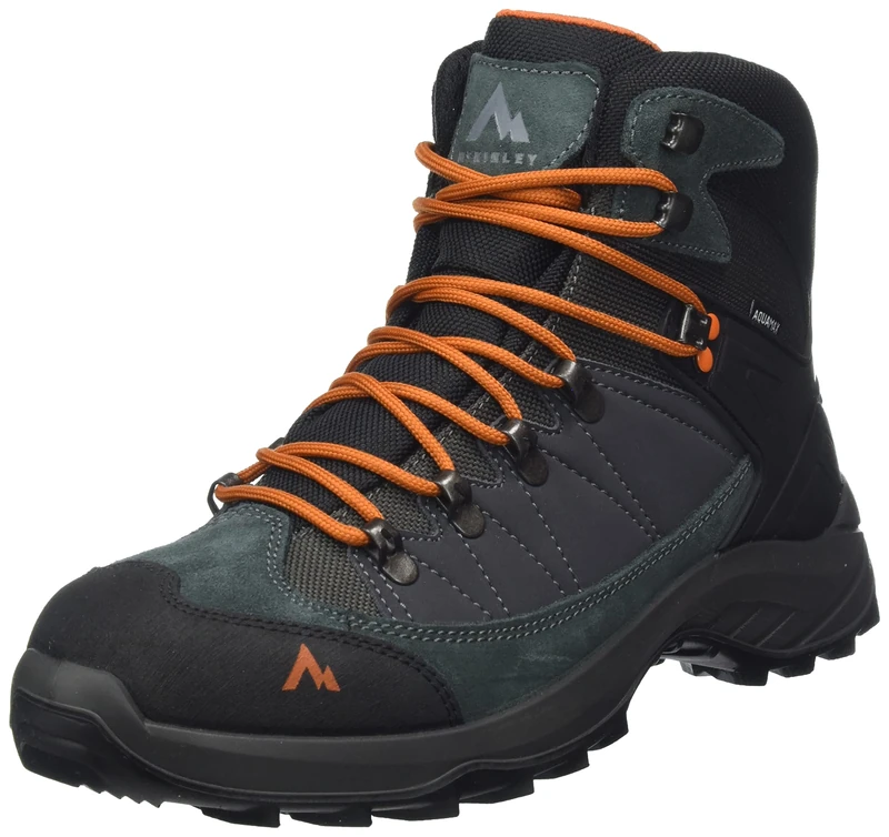 McKINLEY Men's Explorer Mid Hiking Boots, Black Night Anthraci, 8 UK