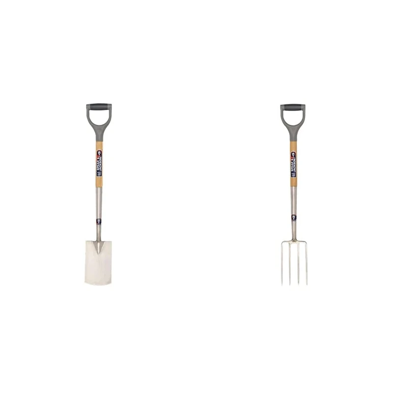 Spear & Jackson 1161BS Neverbend Stainless Steel Border Spade & 1561BF/09 Neverbend Stainless Steel Border Fork