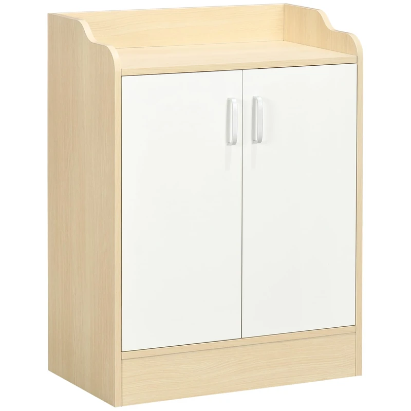 HOMCOM Shoe Storage Cabinet, 2 Door Shoe Cupboard with Adjustable 3 Shelves for 9 Pairs of Shoes for Hallways, Living Room