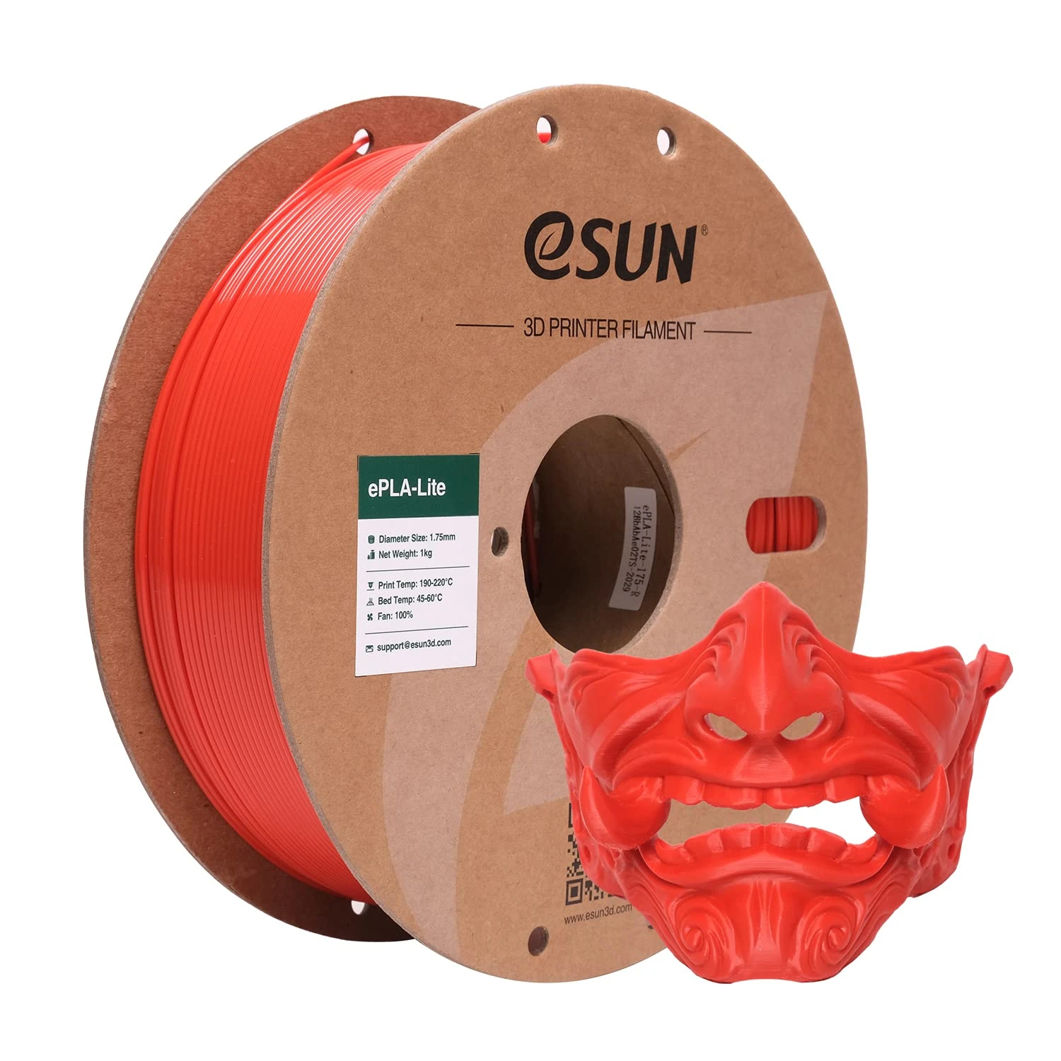 eSUN PLA Filament 1.75mm, 3D Printer Filament PLA Dimensional Accuracy +/- 0.03mm, 1KG Spool (2.2 LBS) 3D Printing Materials for Most FDM 3D Printers,Red