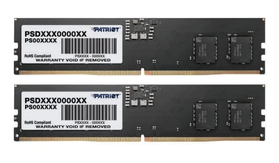 Patriot Signature DDR5 RAM 32GB (2X16GB) 5600MHz CL46 UDIMM Desktop Memory Module Kits - PSD532G5600K