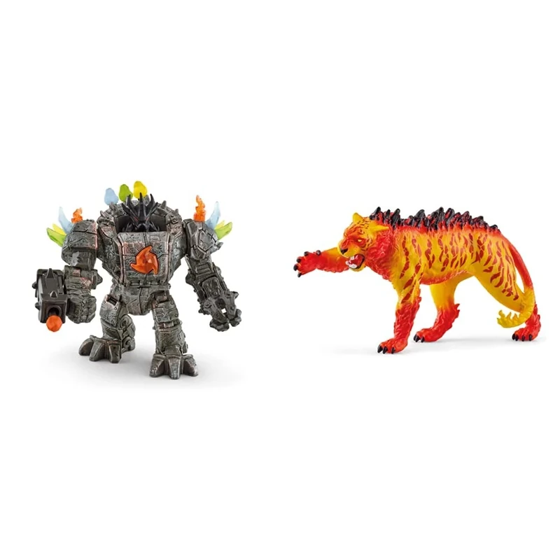 SCHLEICH 42549 Master Robot with Mini Eldrador Creatures Toy Playset for Children Aged 7-12 & 70148 Lava Tiger Eldrador Creatures Toy Figurine - Image 1
