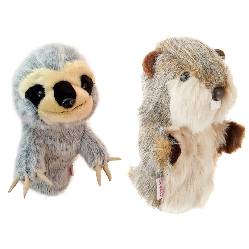 Daphne's Unisex's Sloth Novelty Driver Cover-Grey, 0 & Gopher Novelty Hybrid Headcover - Beige