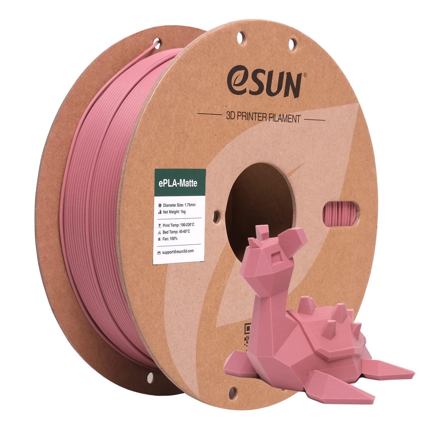 eSUN Upgraded Matte PLA 1.75mm, Shine-Free Color, Frosted Texture, 1KG Spool (2.2 LBS) 3D Printing Filament for 3D Printers, Matte Morandi Purple