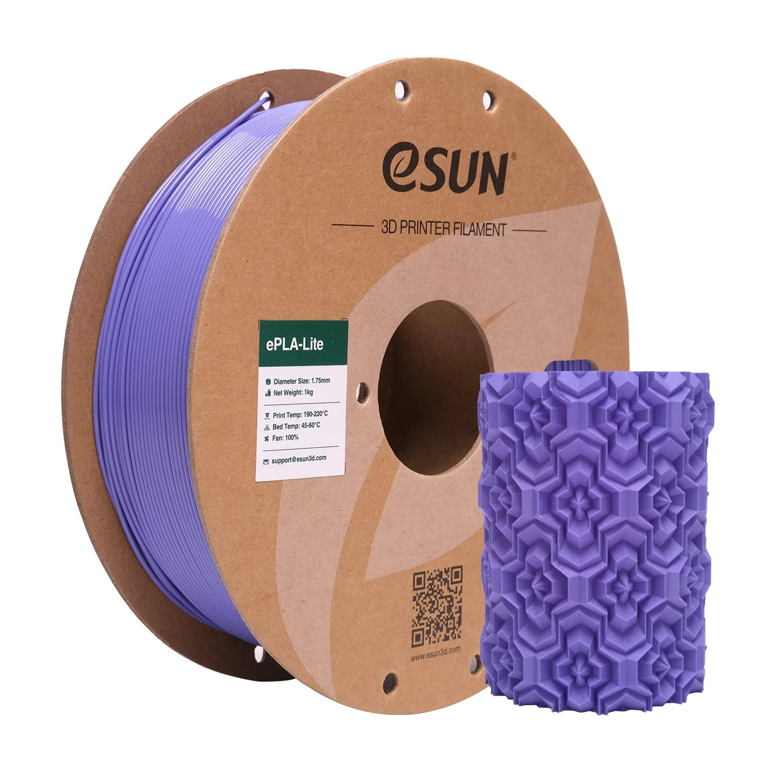 eSUN PLA Filament 1.75mm, 3D Printer Filament PLA Dimensional Accuracy +/- 0.03mm, 1KG Spool (2.2 LBS) 3D Printing Materials for Most FDM 3D Printers,Very Peri