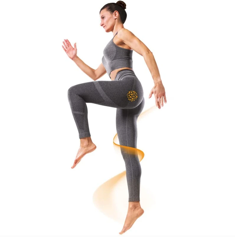Guam Capri Leggings with Seaweed Black Colour Size Women's Leggings (Pack of 1), Heather Grey, 10 - Image 1
