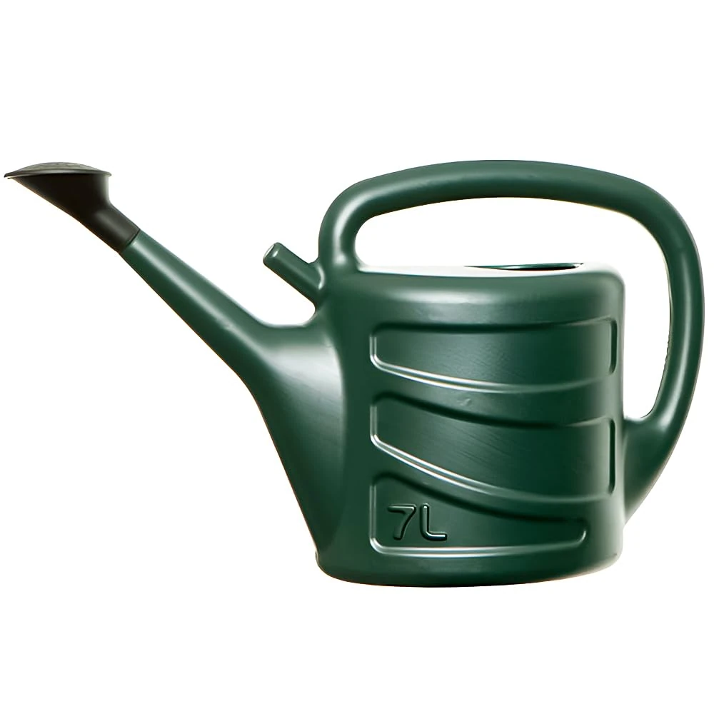 Watering Can 7L With Rose Strong Plastic Green Lightweight Garden Indoor & Outdoor Detachable Sprinkler Rose Head Water Can for Garden Plants Water Sprinkler